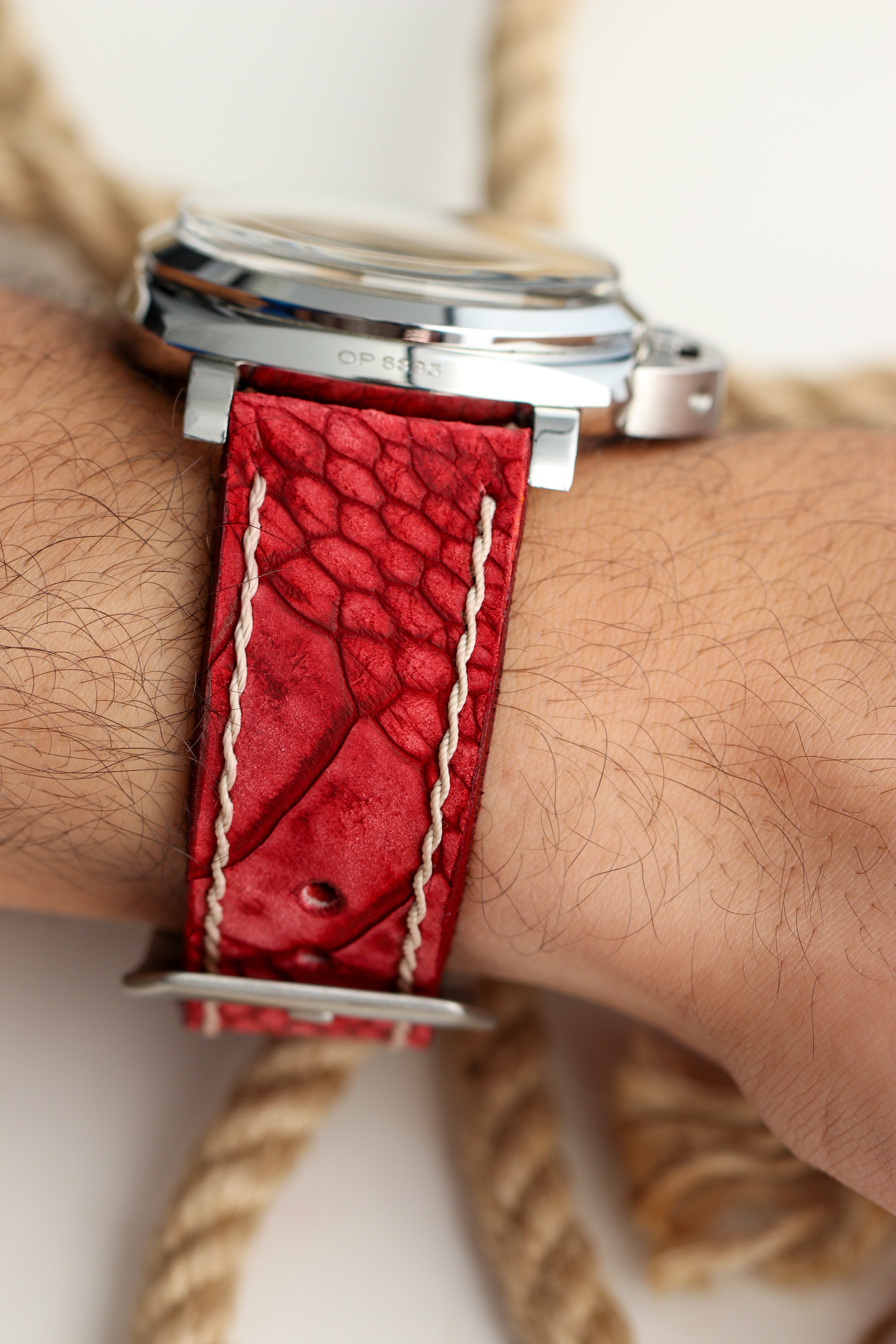 RED OSTRICH LEG