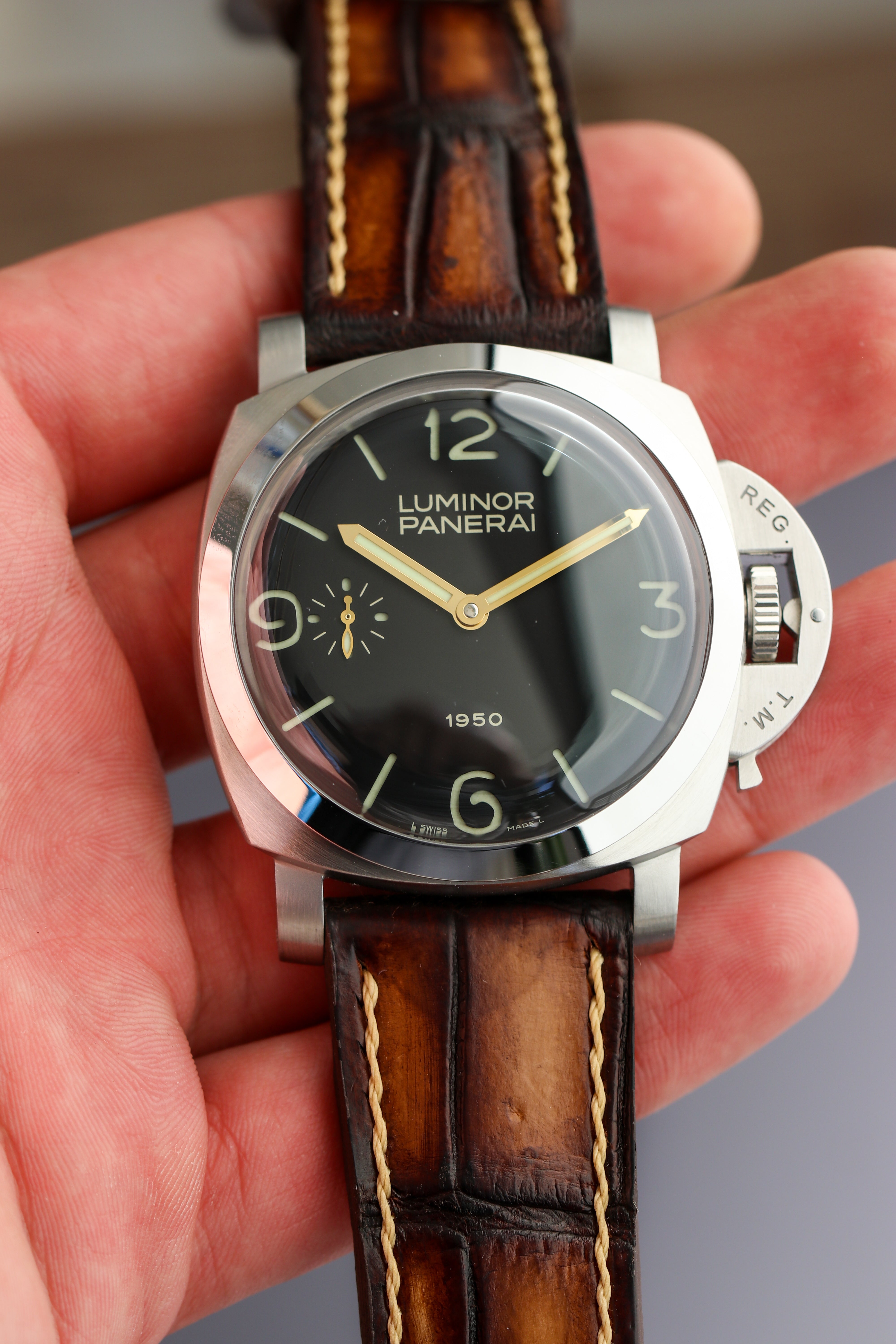 PATINA ALLIGATOR-BROWN