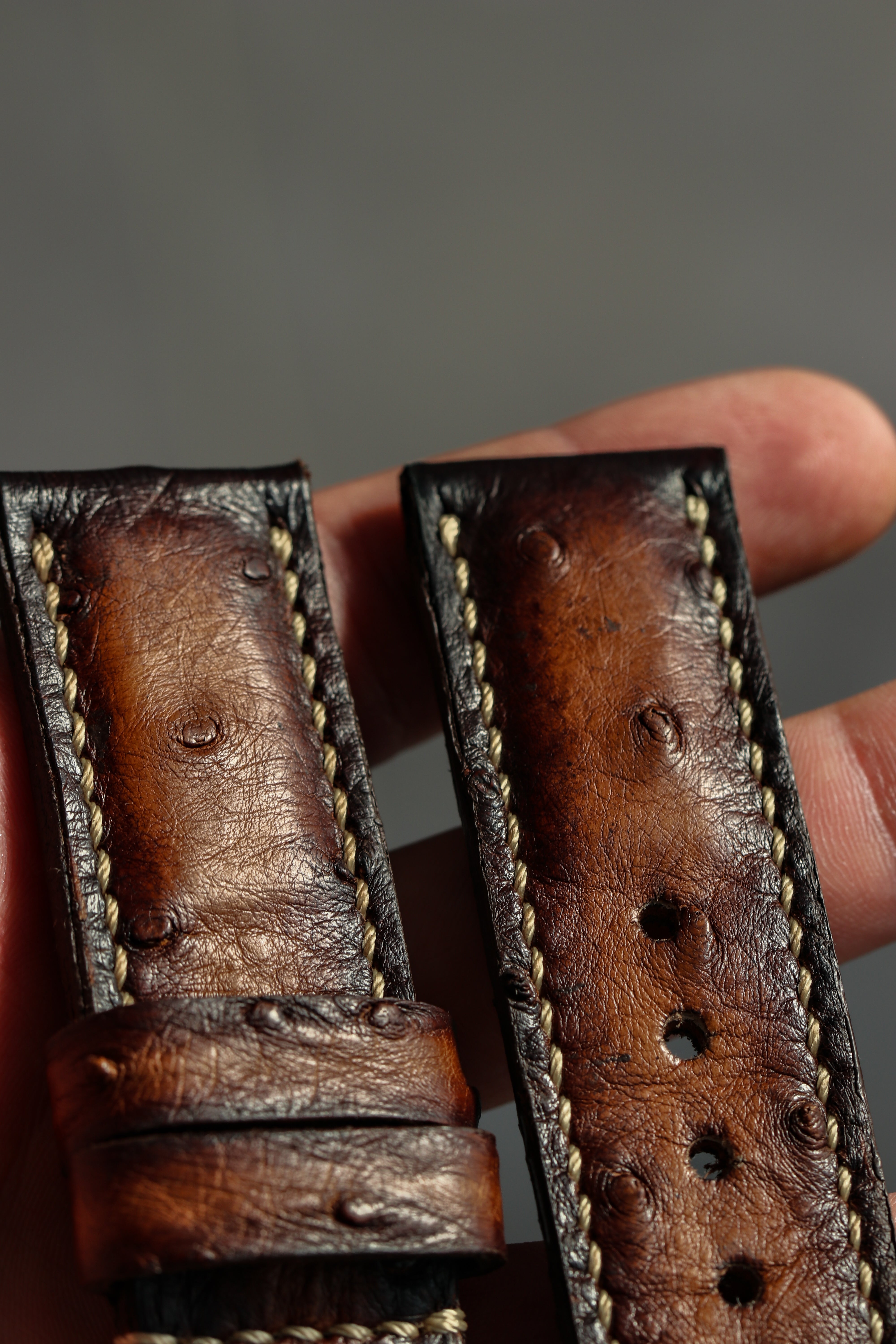 PATINA OSTRICH-MARRONE