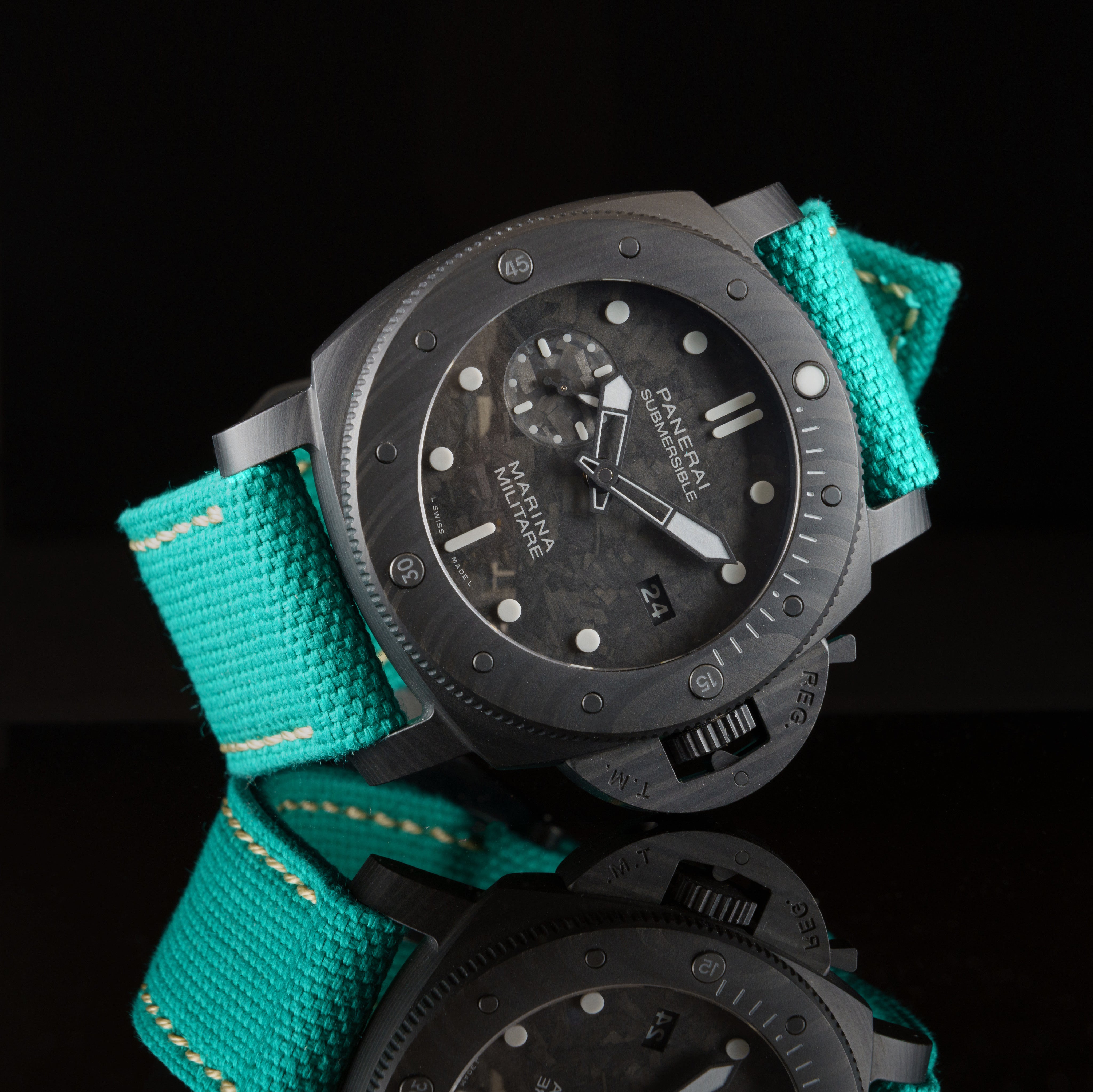 ROLLED TURQUOISE CANVAS