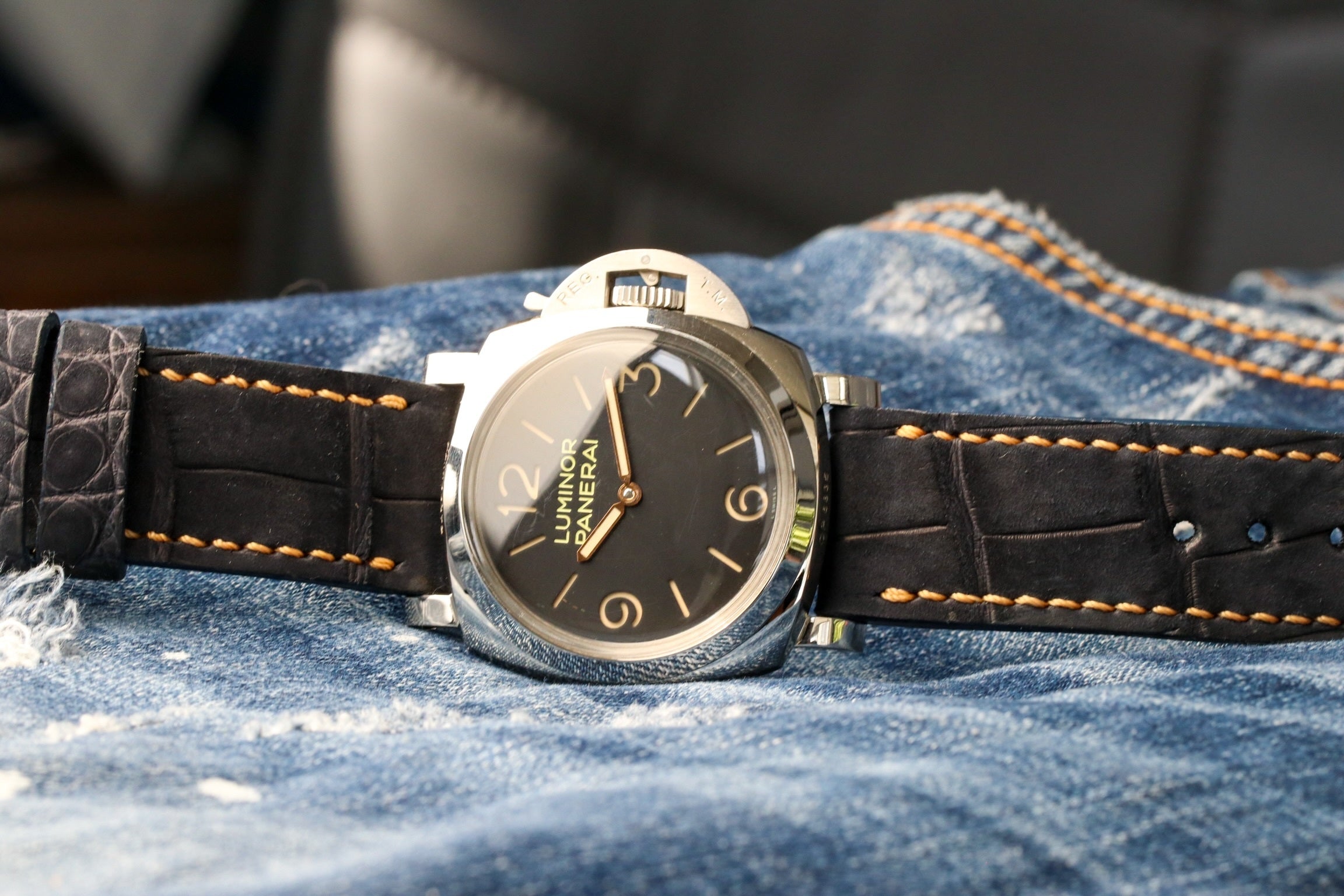 NAVY BLUE JULES VERNE ALLIGATOR