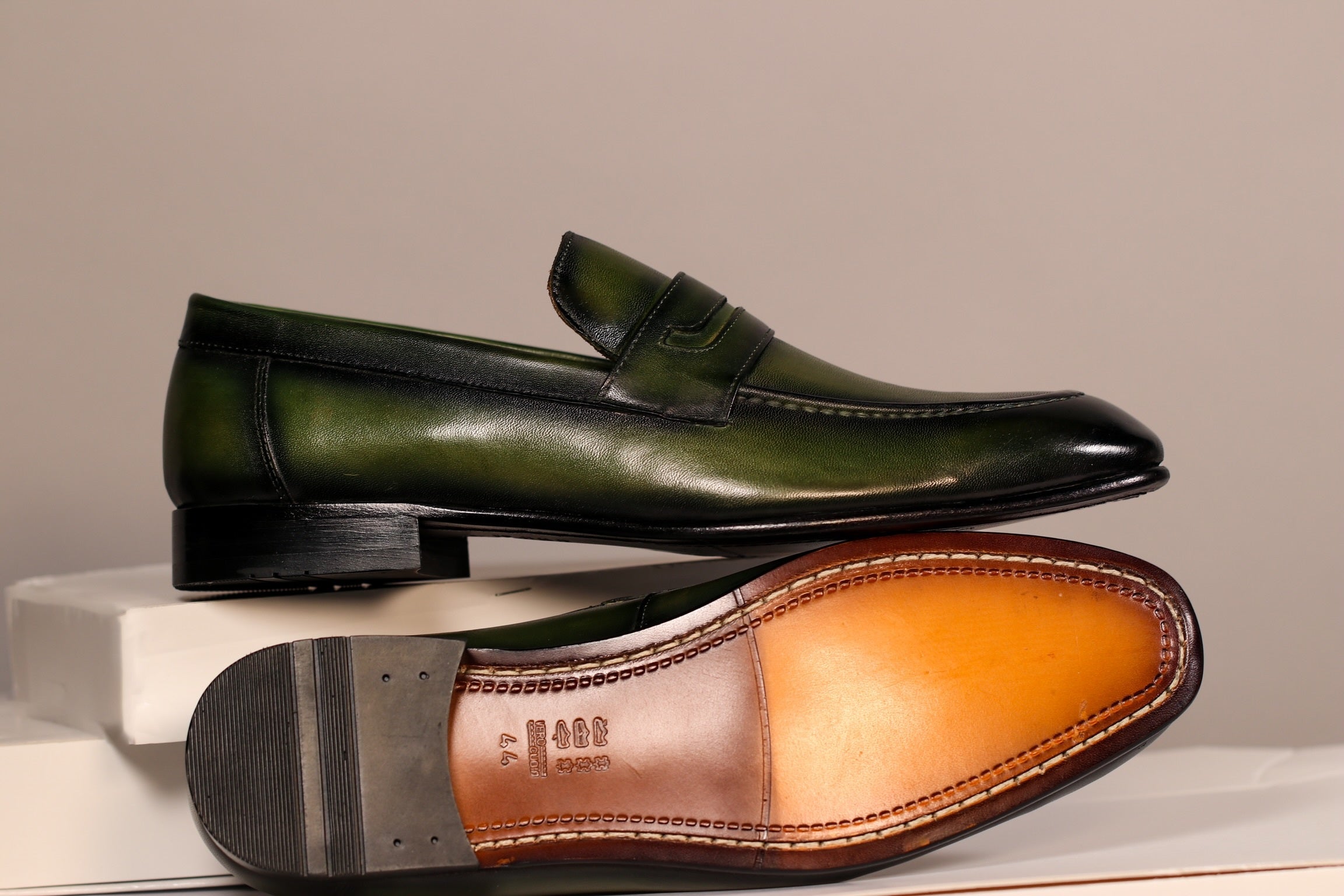 PATINA GREEN PENNY LOAFER