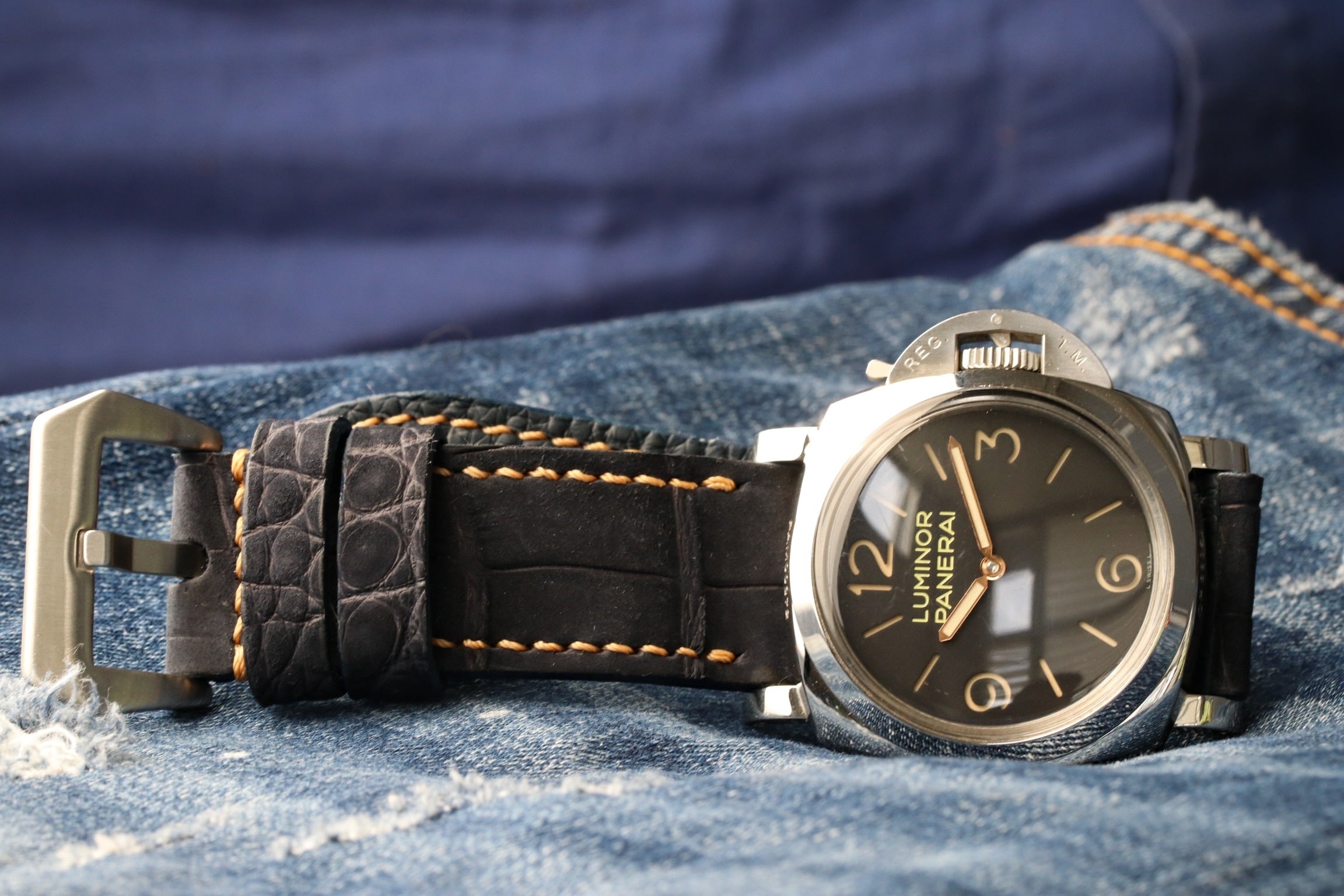 NAVY BLUE JULES VERNE ALLIGATOR