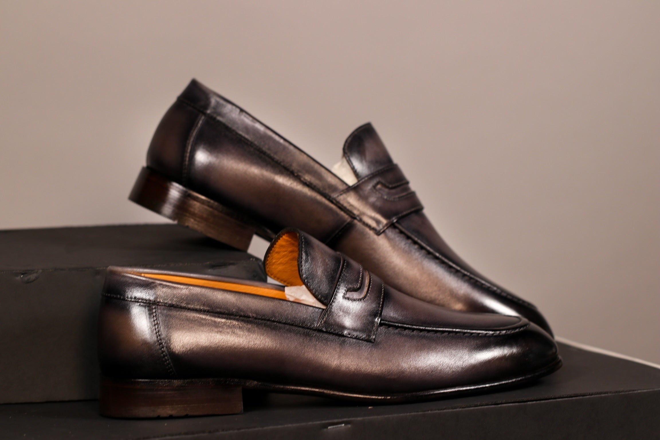 PATINA GREY PENNY LOAFER