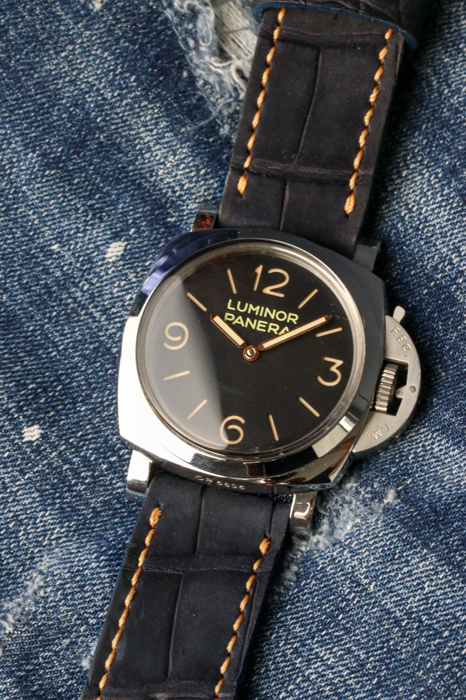 NAVY BLUE JULES VERNE ALLIGATOR