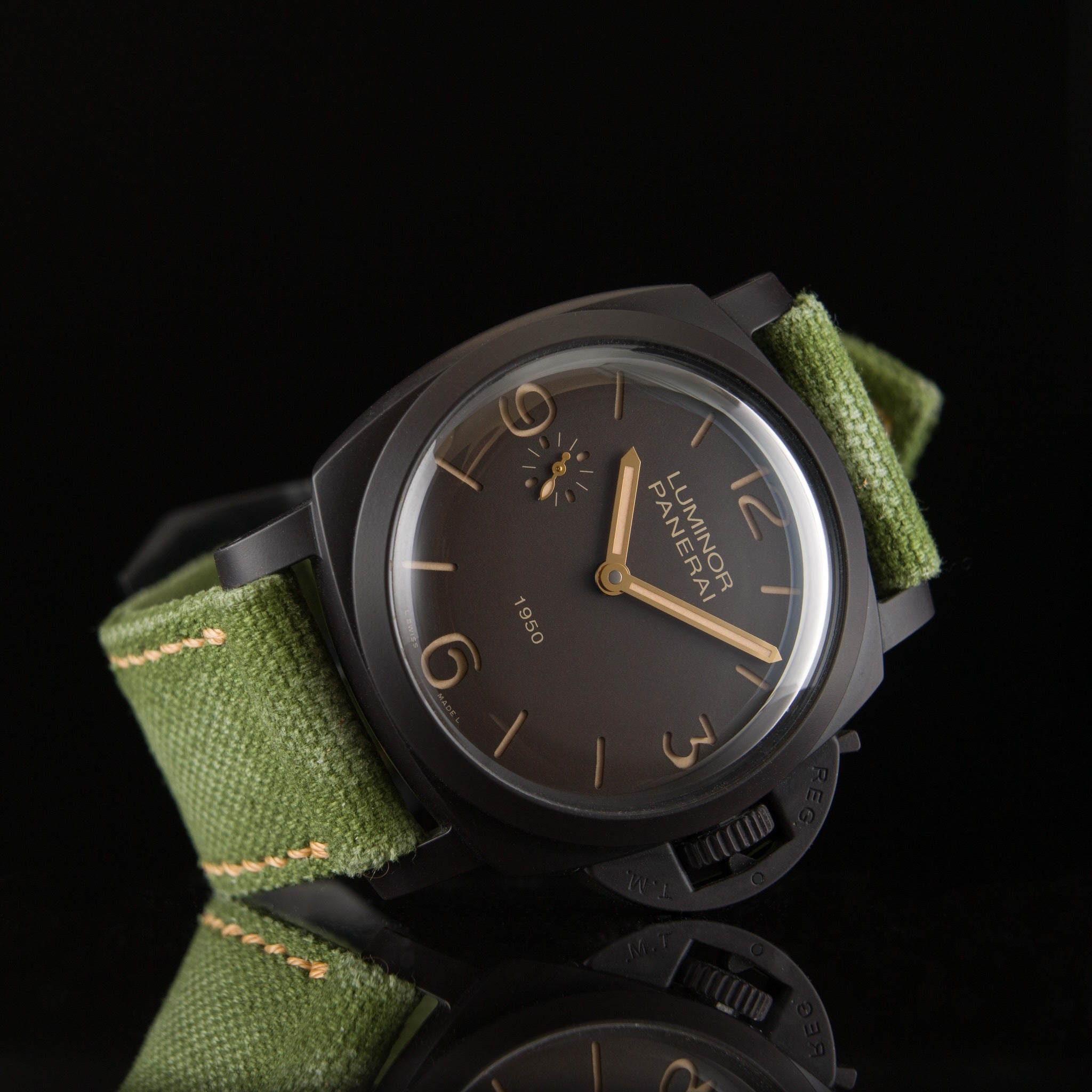 AGED ROLLED GREEN CANVAS
