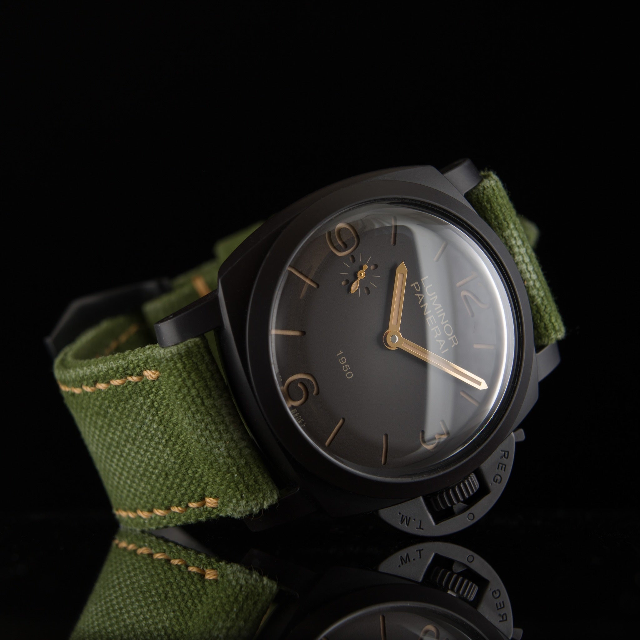 AGED ROLLED GREEN CANVAS