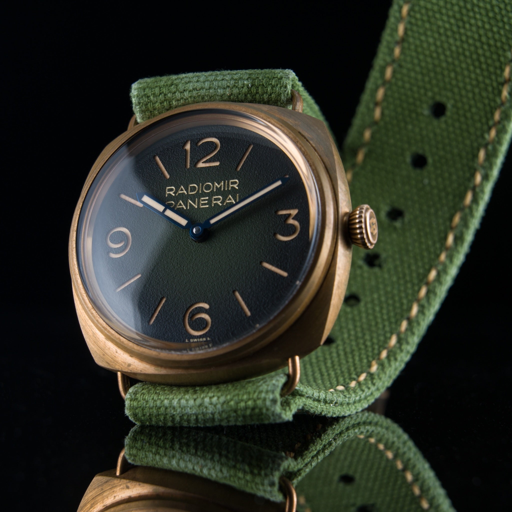 AGED ROLLED GREEN CANVAS