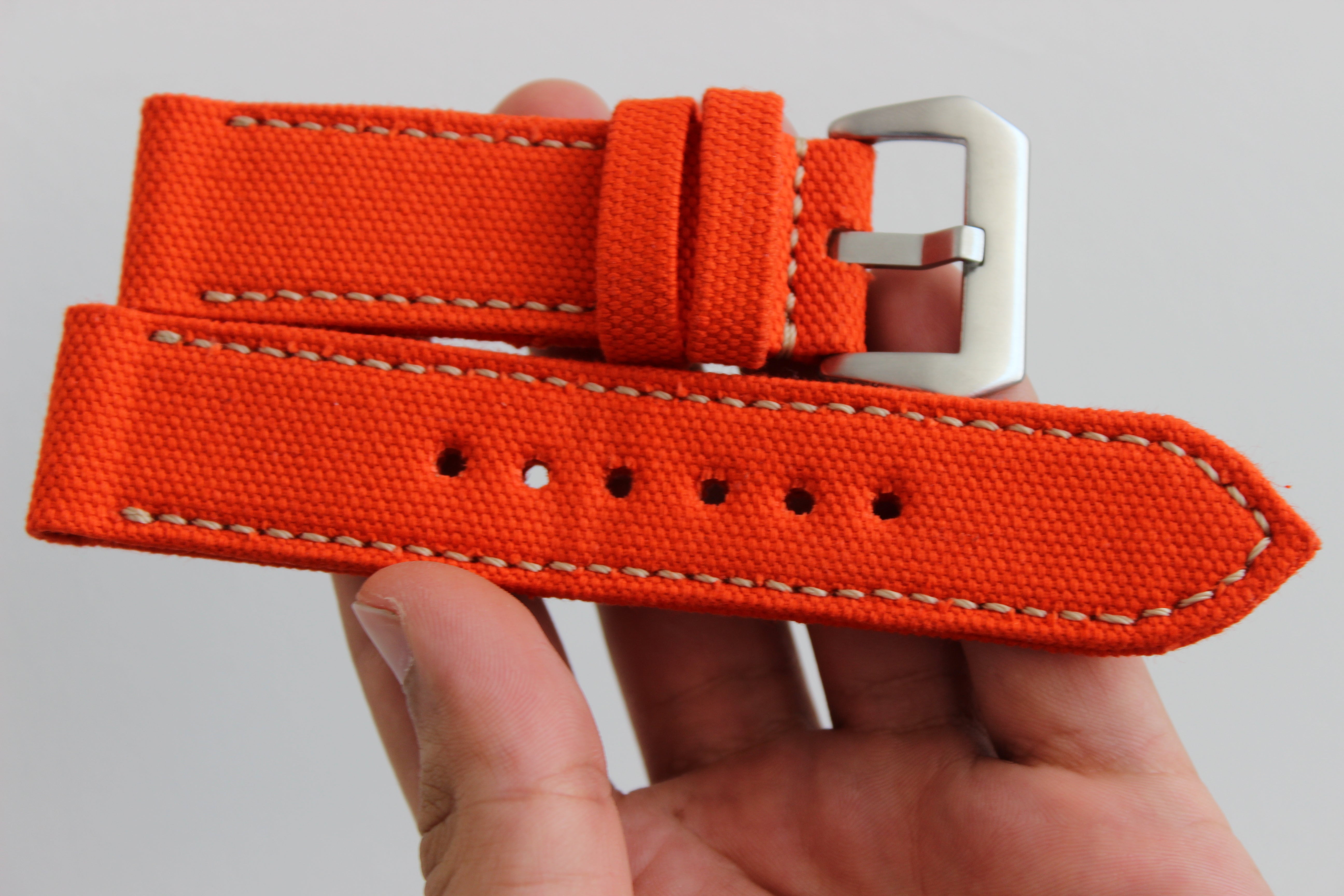ROLLED DARK ORANGE CANVAS