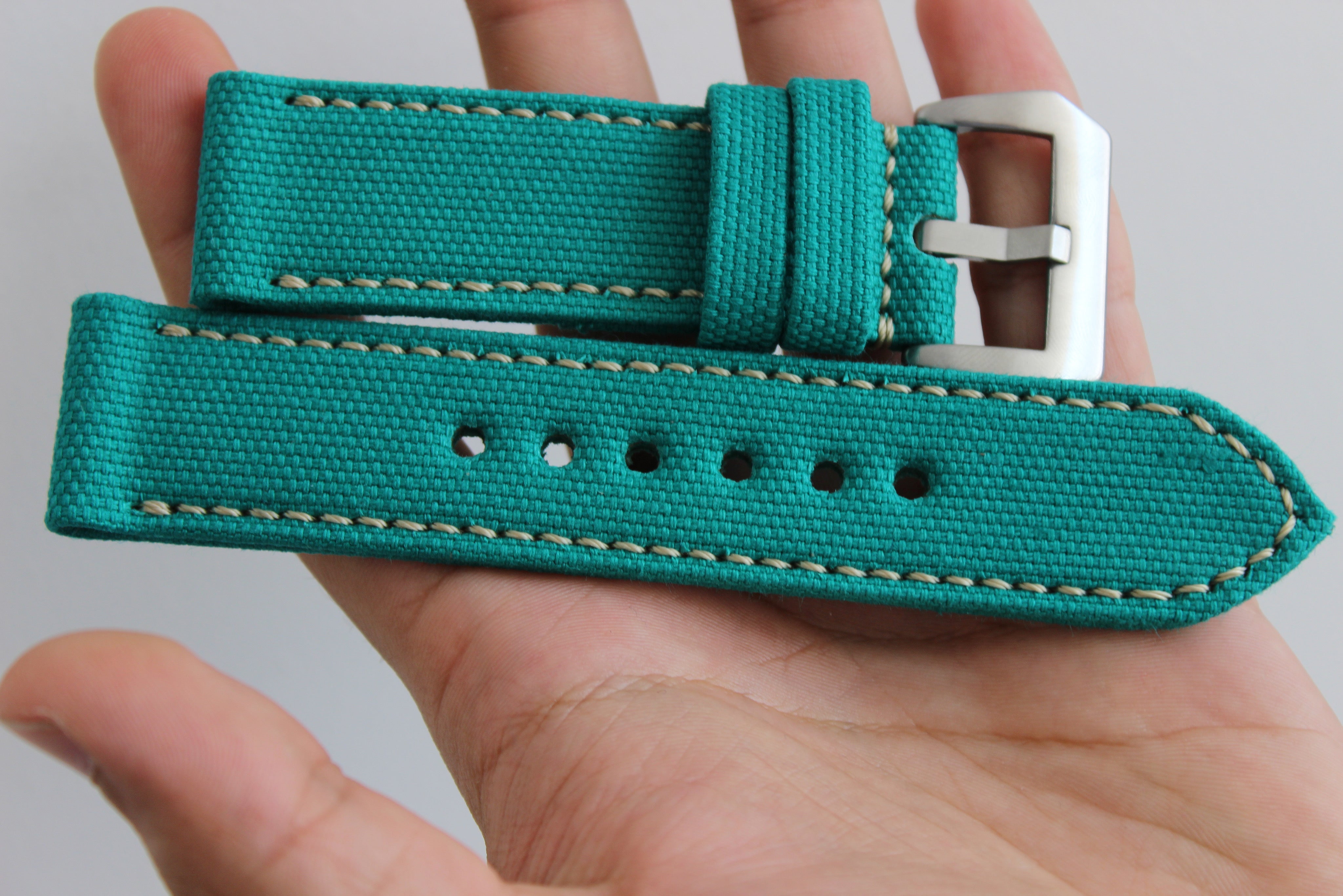 ROLLED TURQUOISE CANVAS