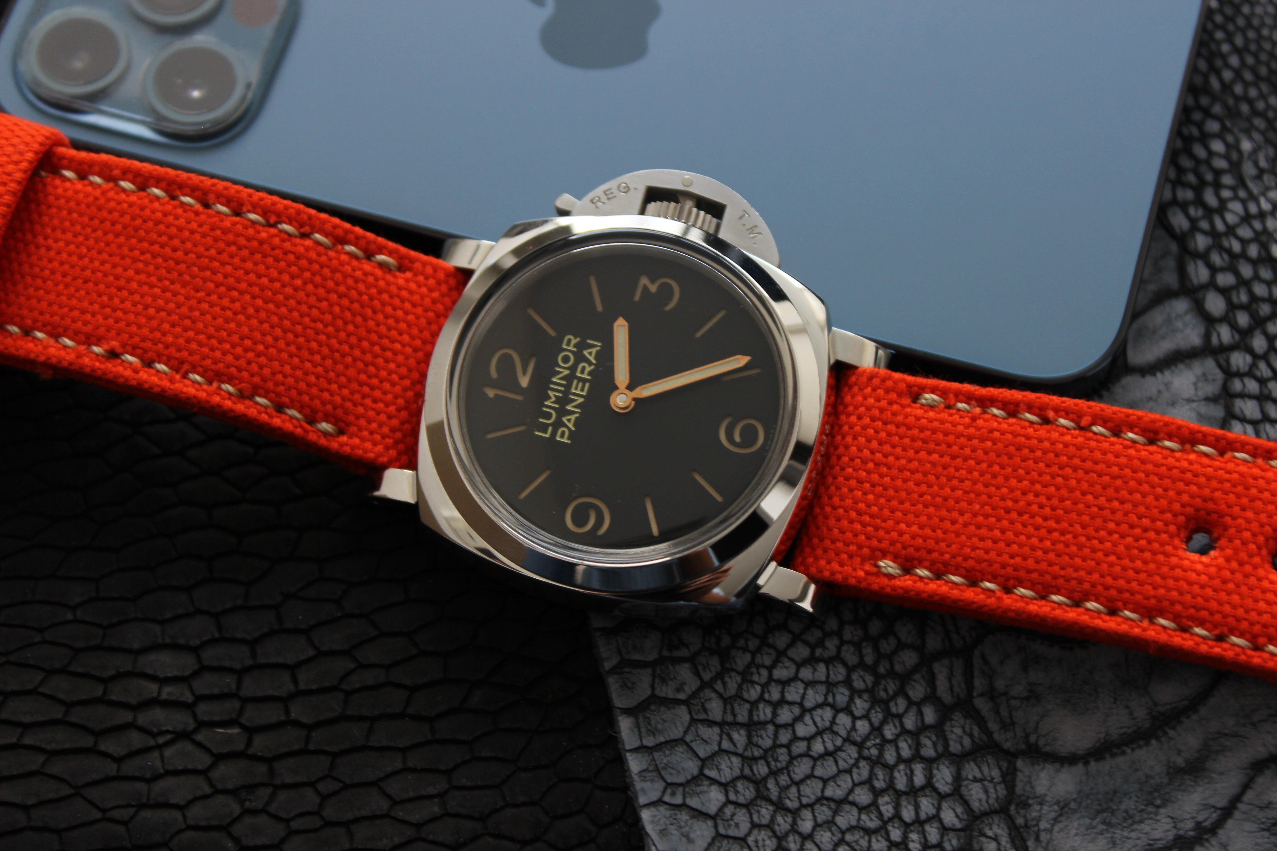 ROLLED DARK ORANGE CANVAS
