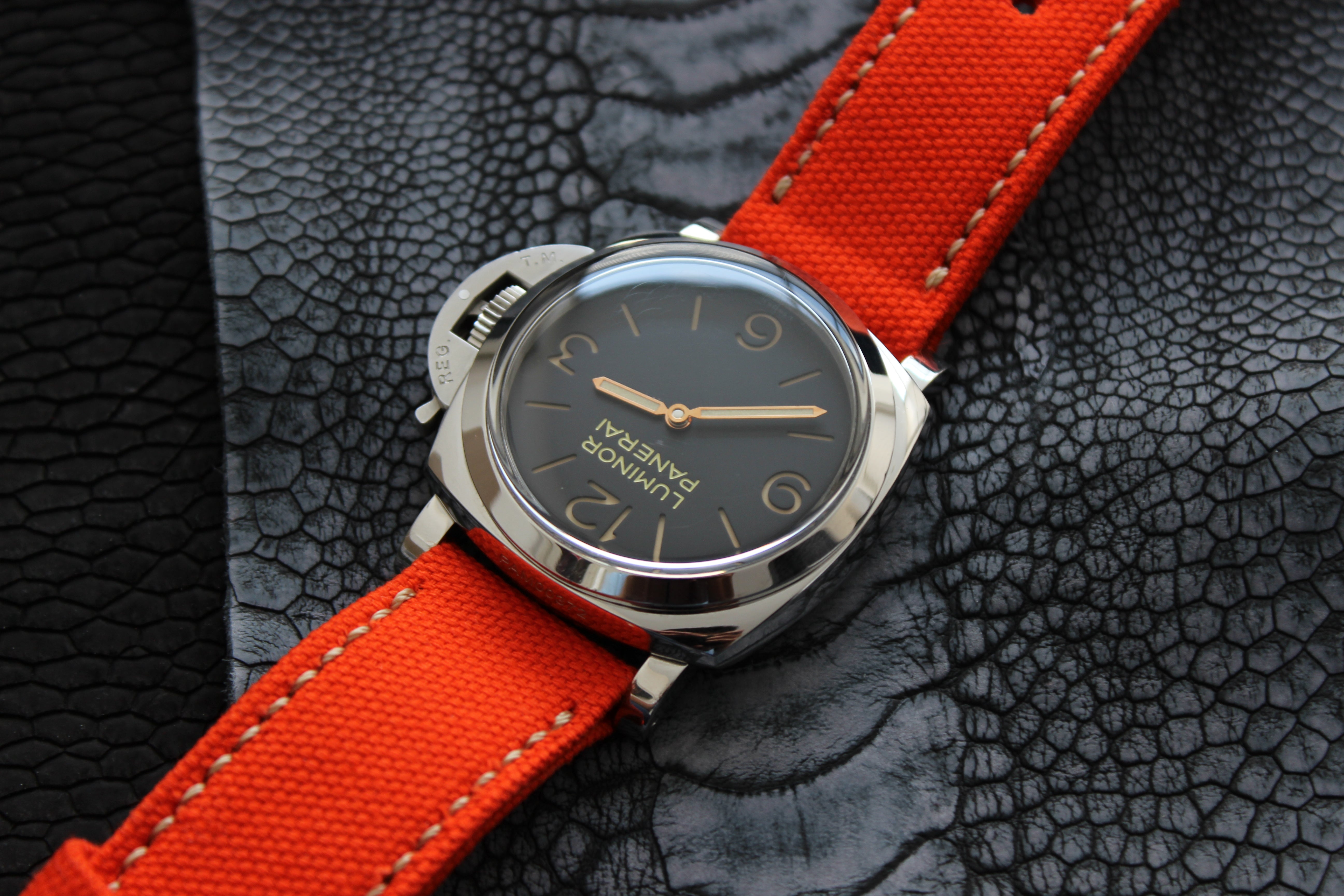 ROLLED DARK ORANGE CANVAS