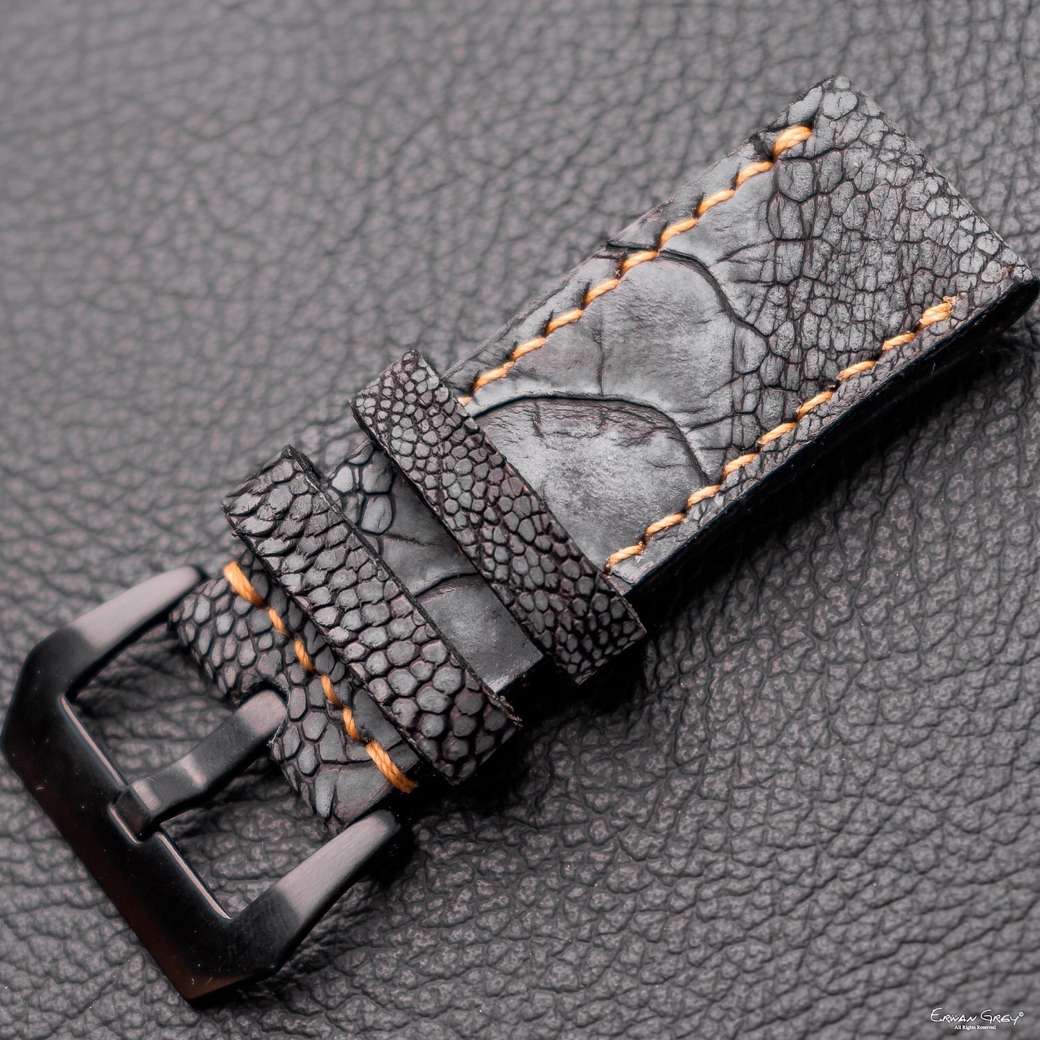 BLACK OSTRICH LEG 02