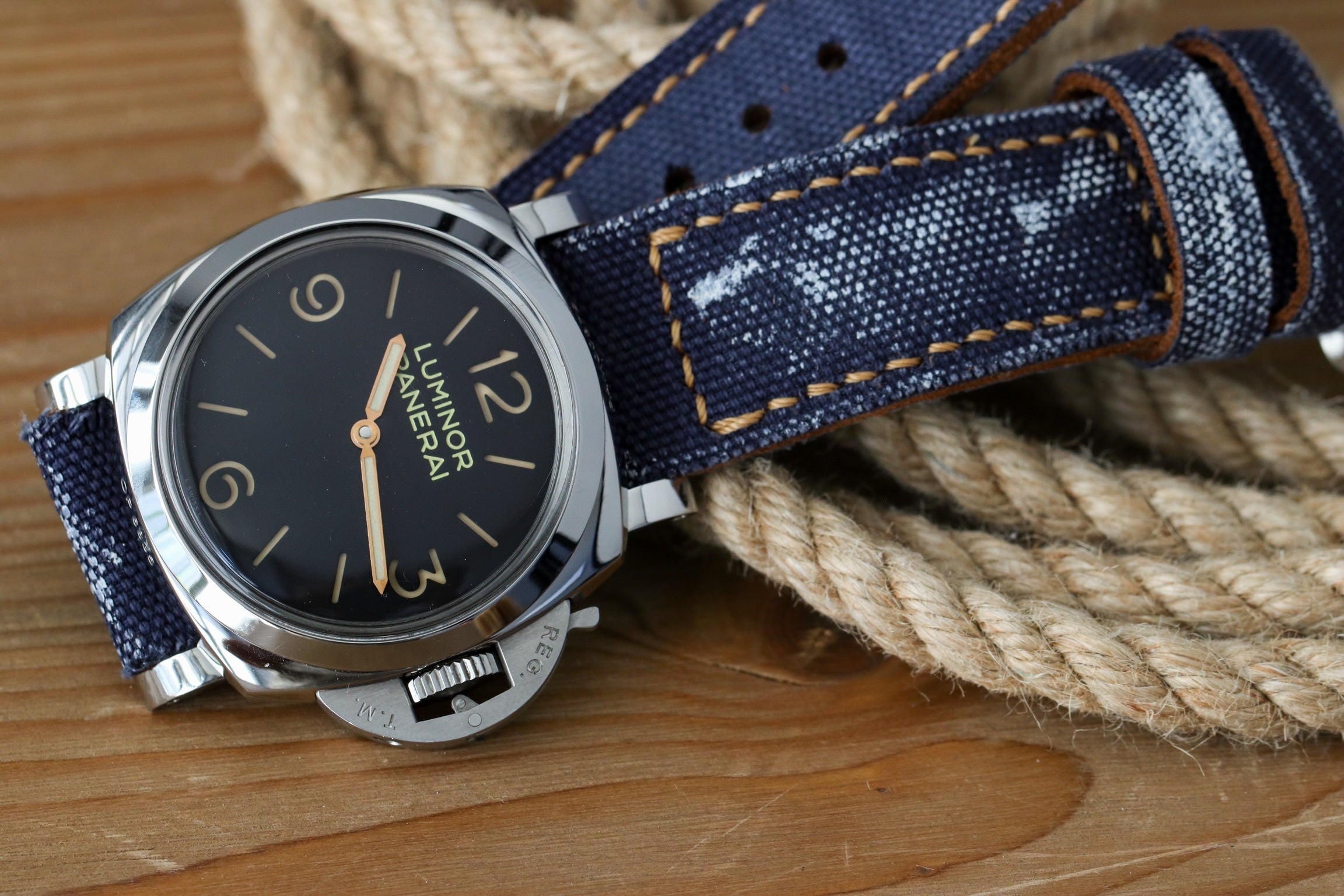 DISTRESSED NAVY CANVAS