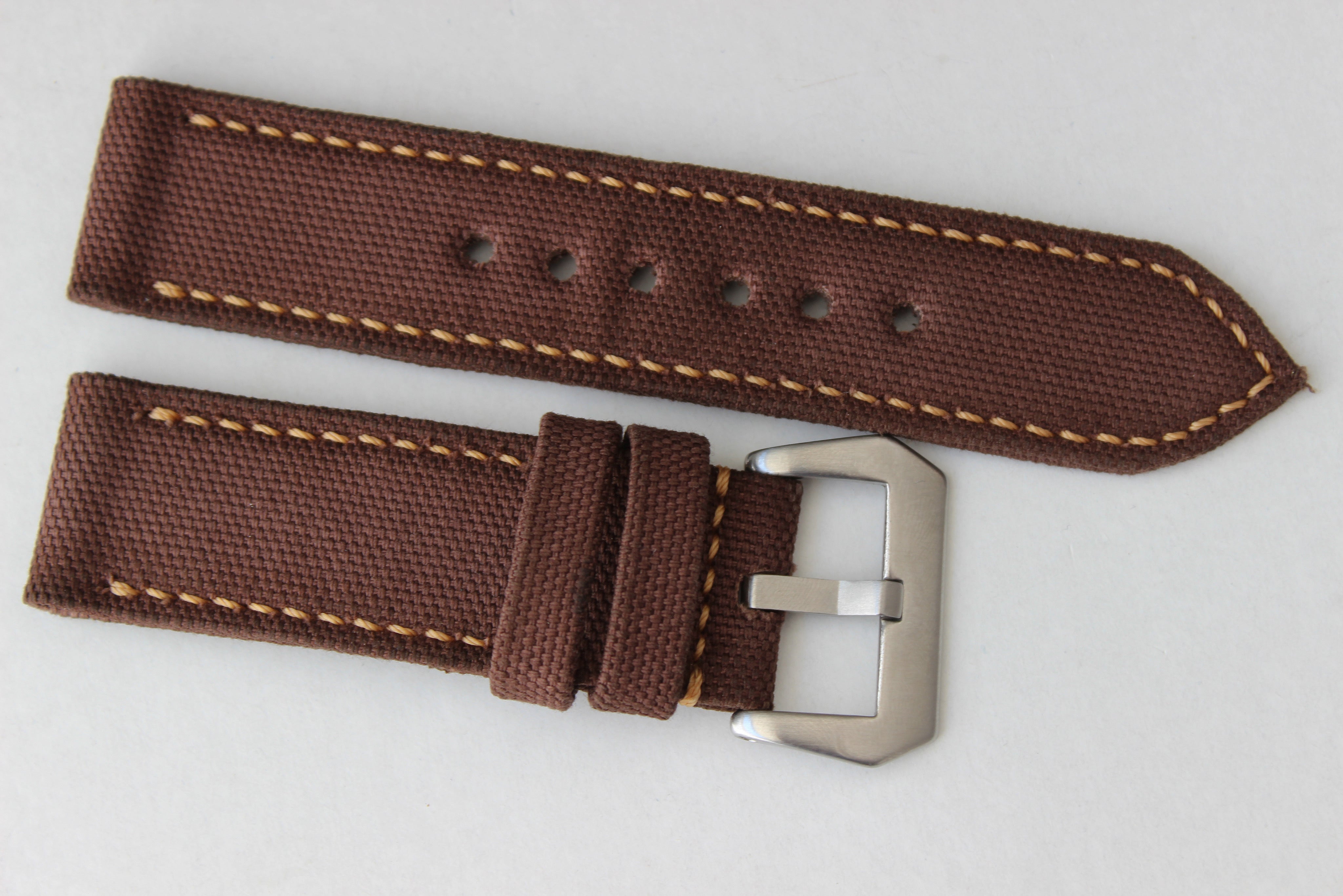 DISTRESSED ROLLED BROWN CANVAS
