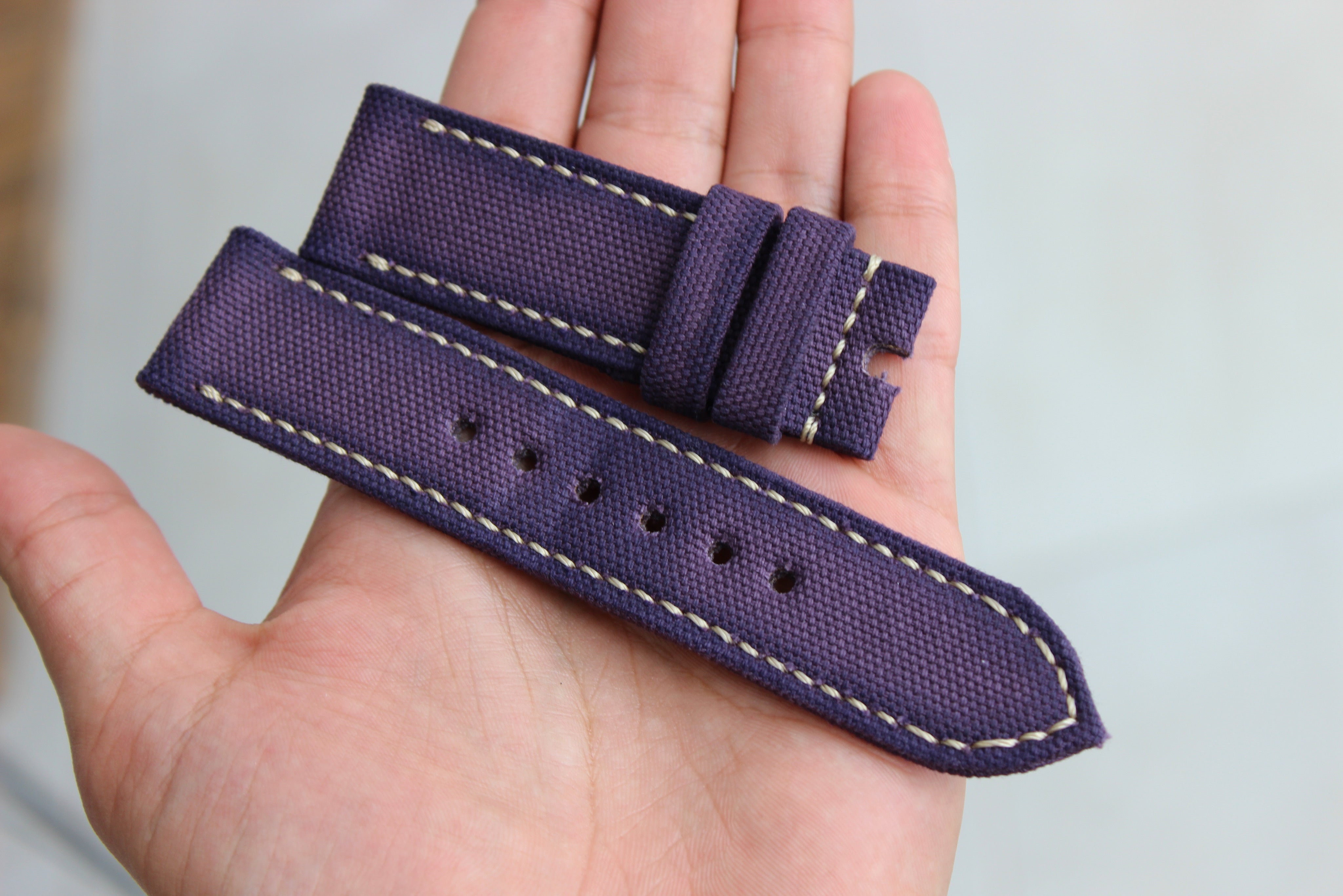 DISTRESSED ROLLED PURPLE CANVAS