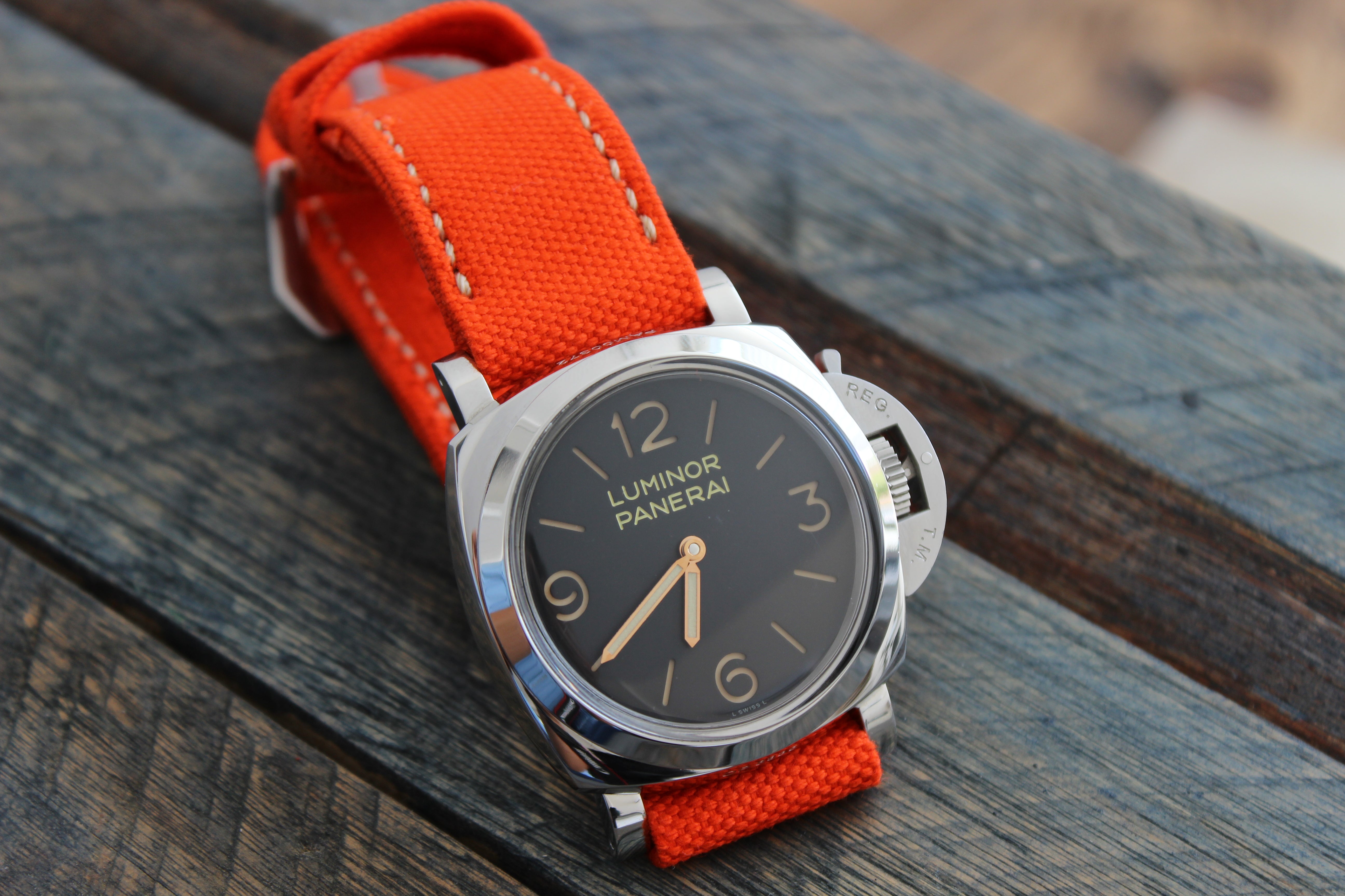 ROLLED DARK ORANGE CANVAS