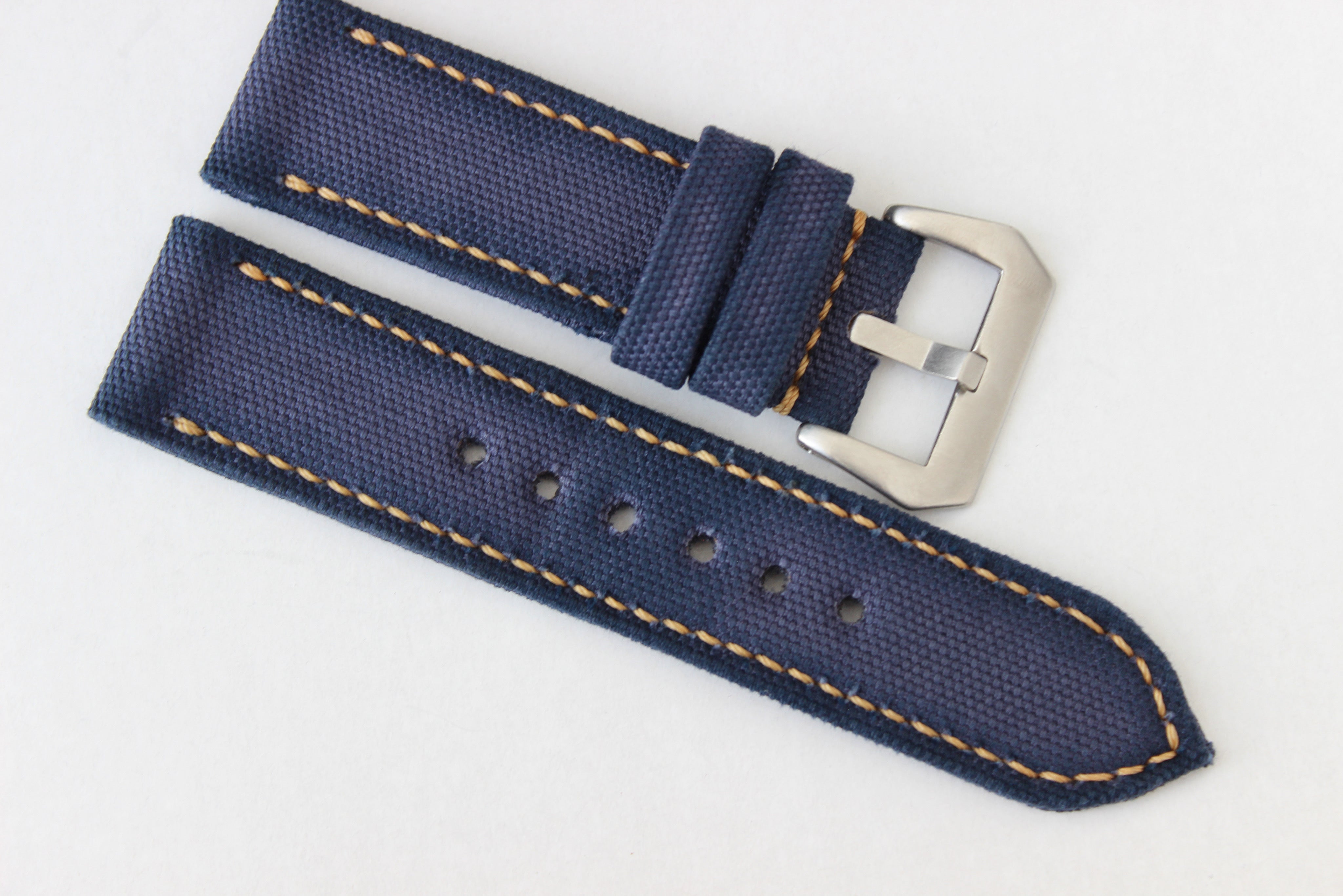 DISTRESSED ROLLED NAVY CANVAS