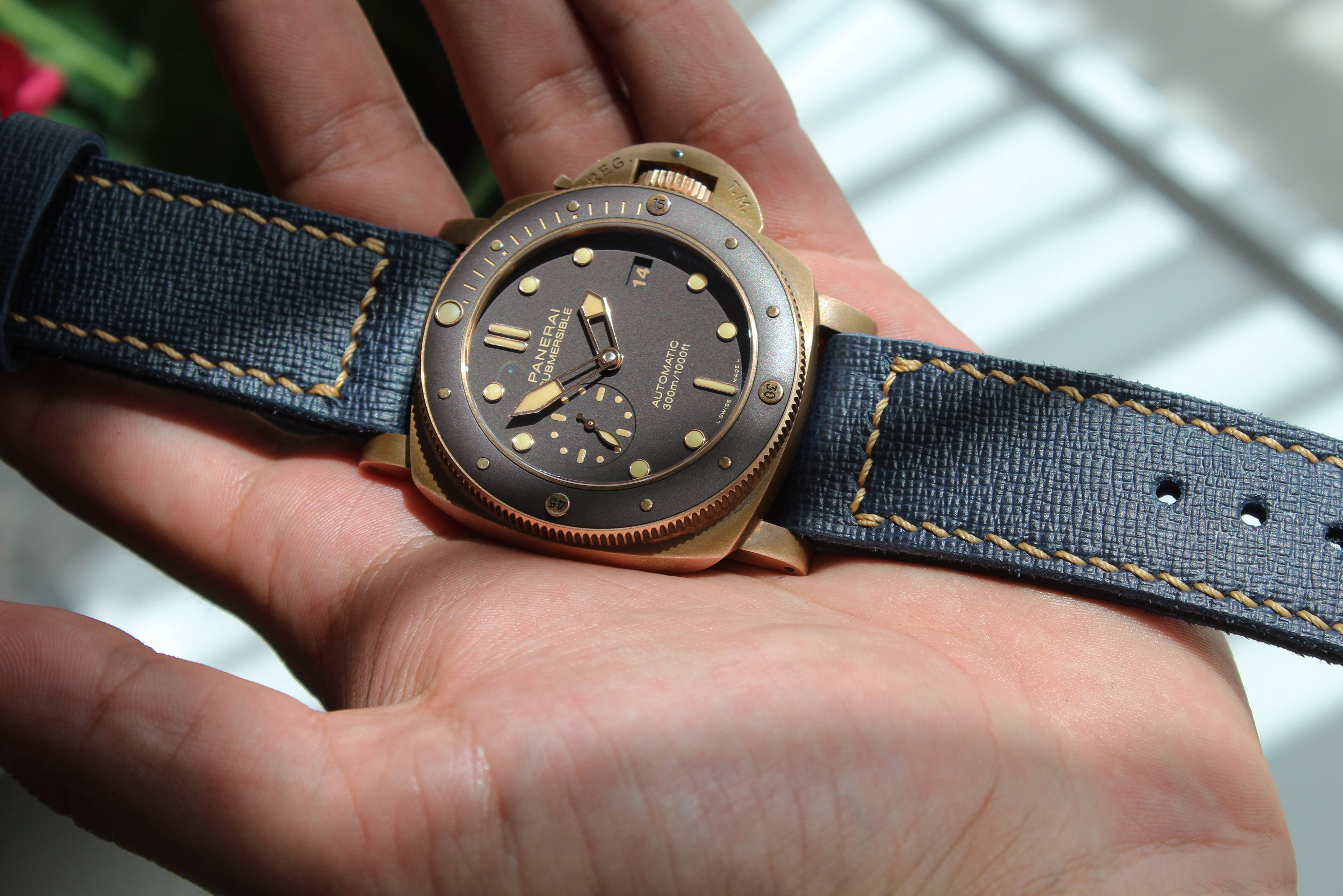 NAVY BLUE SAFFIANO
