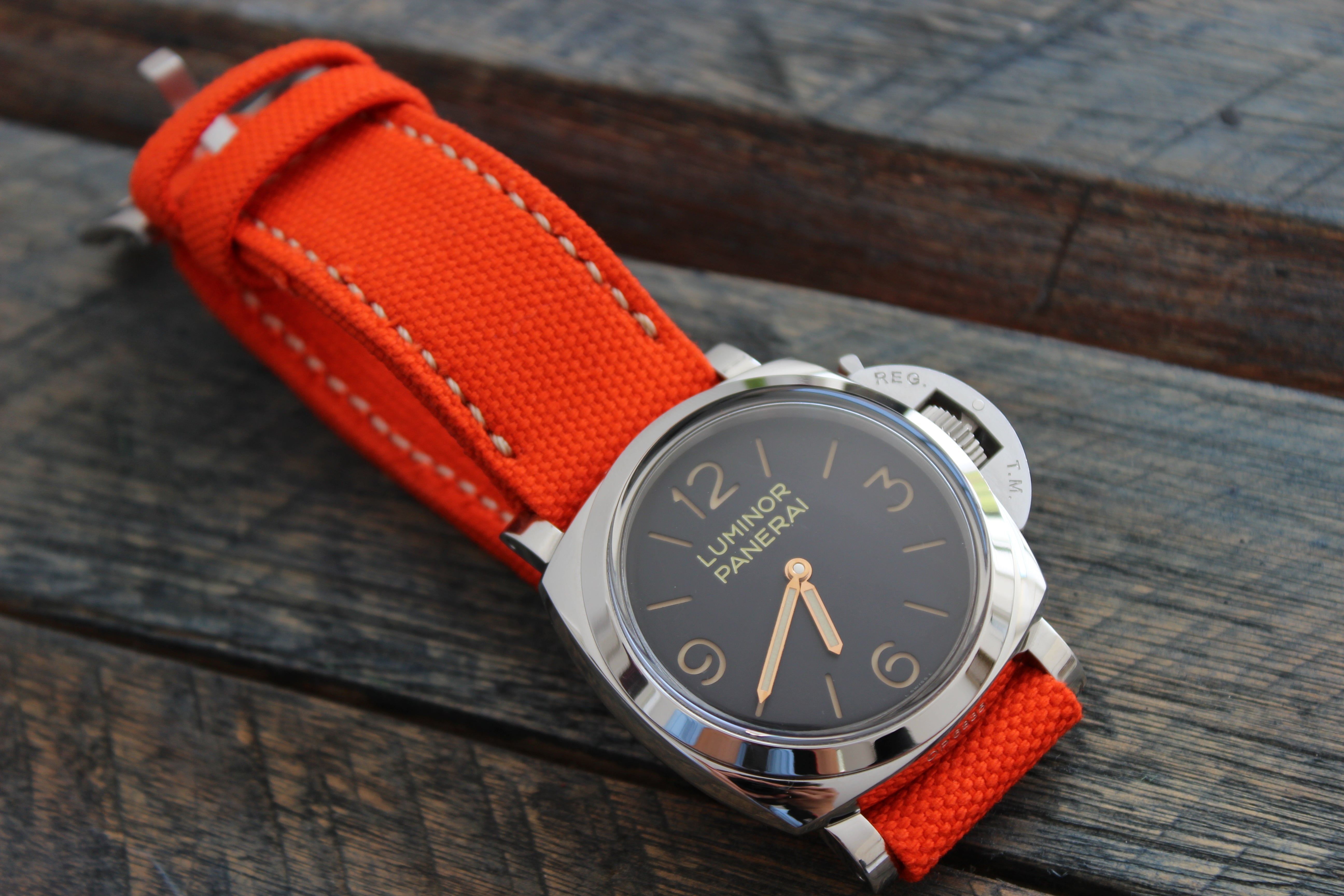 ROLLED DARK ORANGE CANVAS